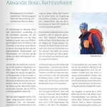 Bergrettungs- Fördererheft 2018 „Vorgestellt Rechtsanwalt Alexander Bosio, Rechtsreferent“